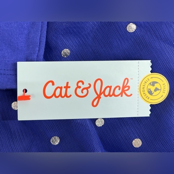 Cat & Jack Girls Hanukkah Star of David Long Sleeve Dress Tulle - 3T - Picture 6 of 11